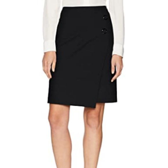 Dresses & Skirts - Women's Asymmetrical 2btn Crepe Wrap Skirt